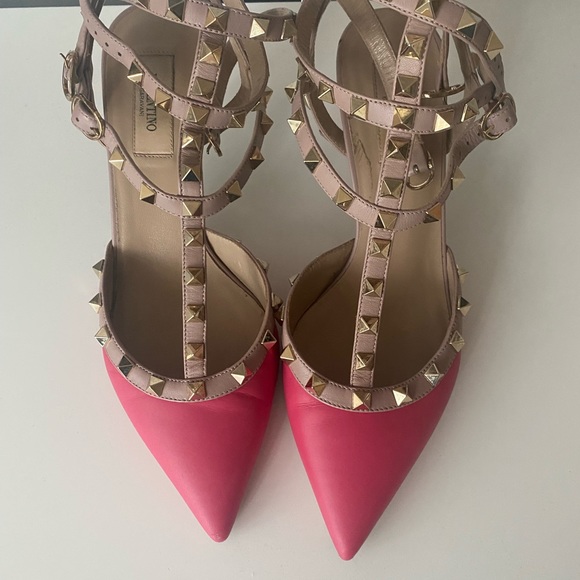 Valentino pink kitten heel rock stud - Picture 2 of 8
